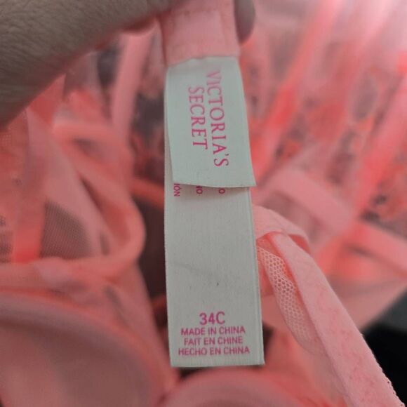 Victoria's Secret  sheer lace corset bodice Rosettes 34C Adjustable - Picture 5 of 6